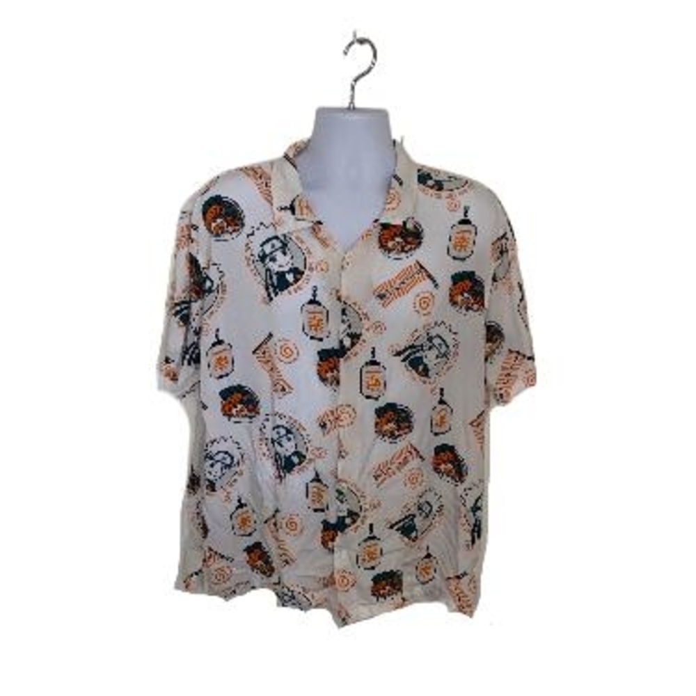 Vintage Graphic Button-Up Shirt